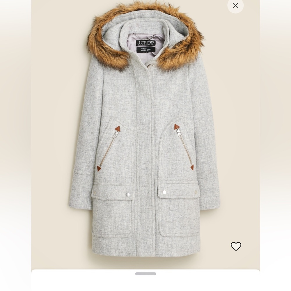 NWT J.Crew Chateau Parka in Italian Stadium Cloth Coat size 0 SOLD OUT